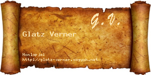 Glatz Verner névjegykártya